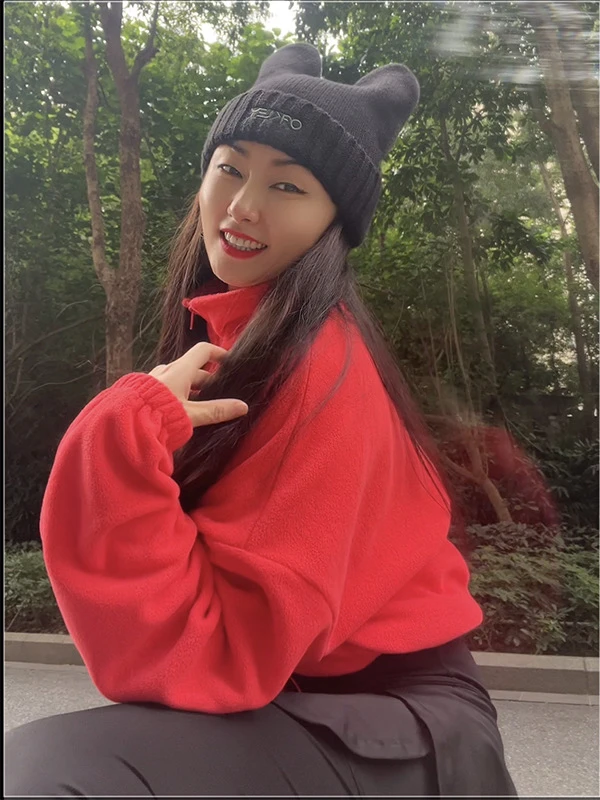 【双面绒】时尚显瘦运动跑步健身瑜伽宽松休闲外套3302