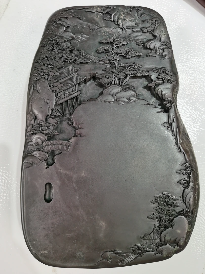 端砚-江南春色-麻子坑