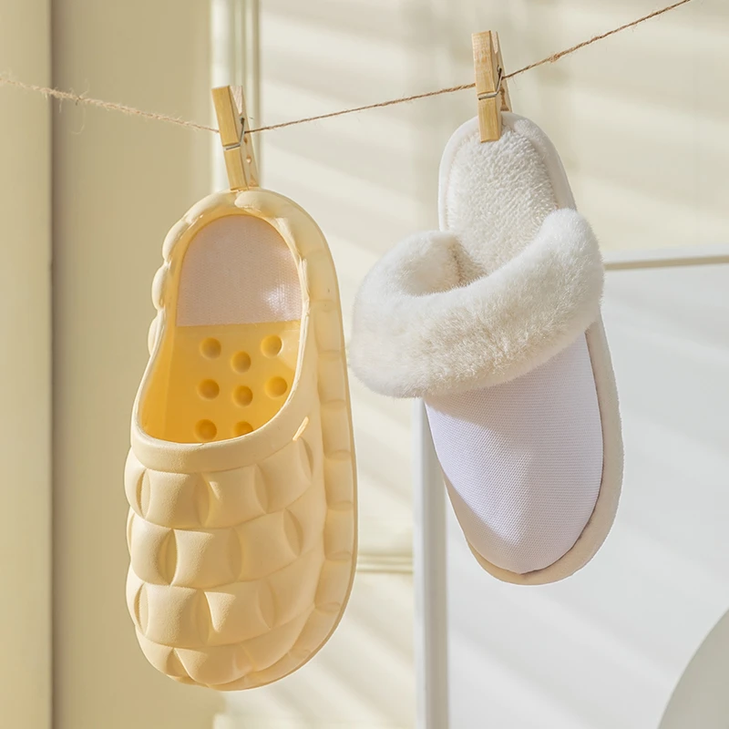 【可拆卸】可拆卸棉拖鞋女秋冬季新款防水厚底防滑情侣棉拖7999
