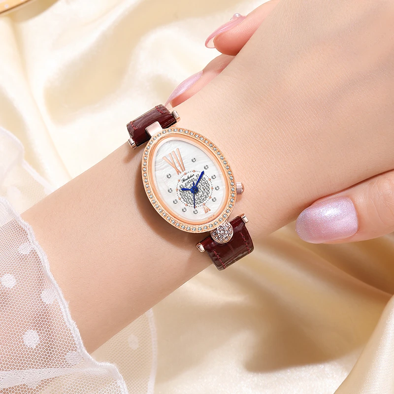 酒桶鸽子蛋欧美风石英女表时尚百搭款8139皇后眼泪专属