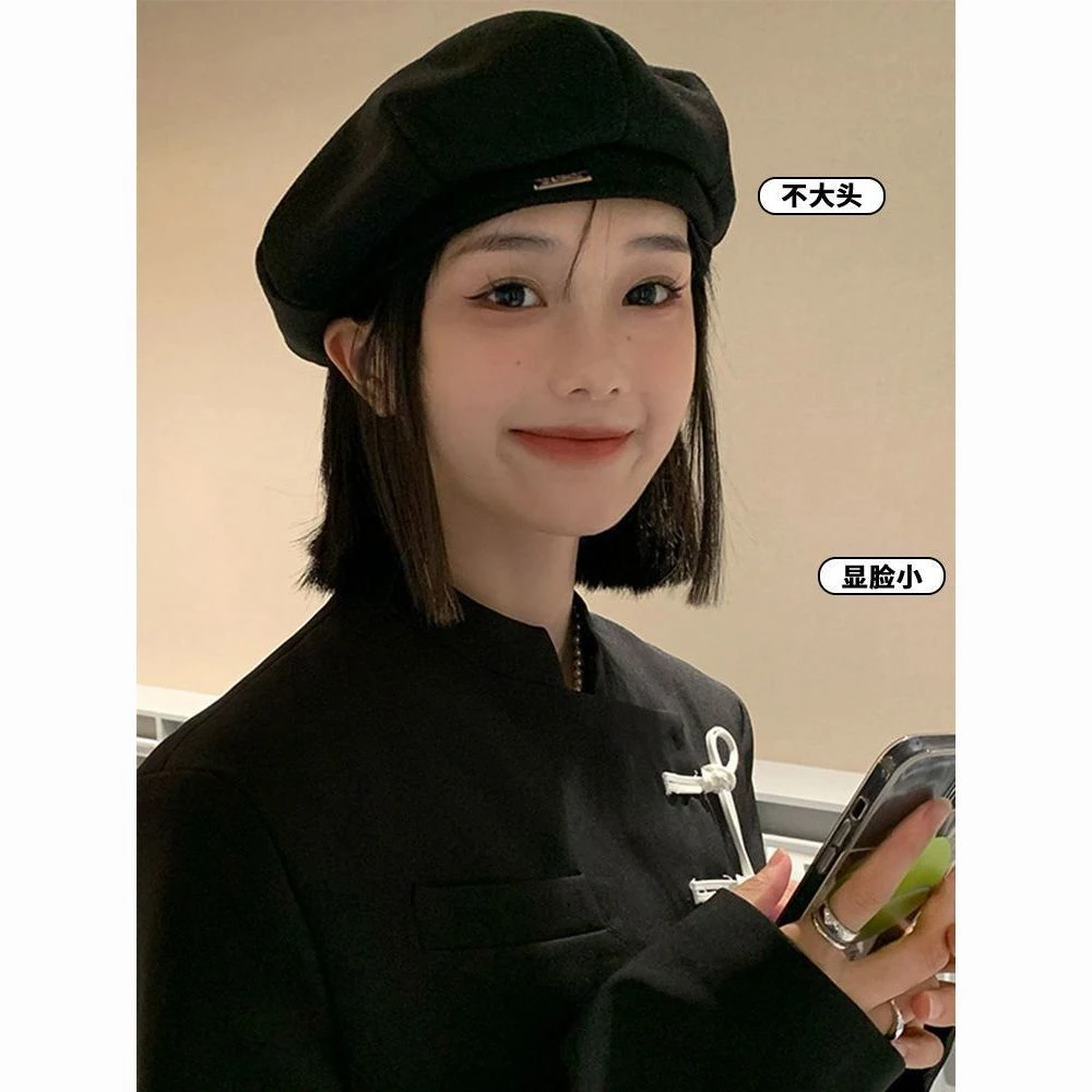 法式英伦贝雷帽女2024秋冬新款韩版潮百搭网红日系显脸小画家帽子
