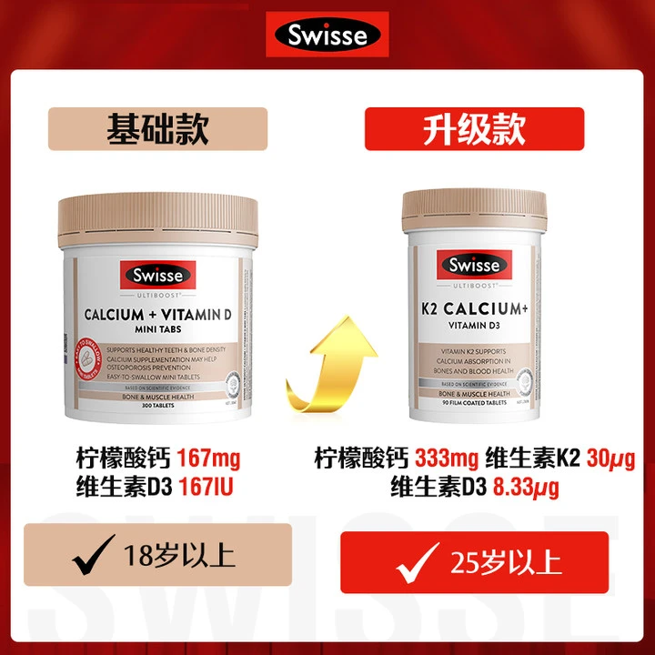 SWISSE斯维诗钙+维生素D迷你片300片-LLS