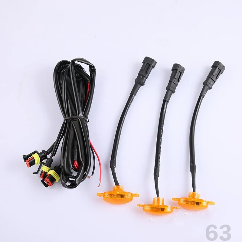 汽车中网灯防水小黄灯越野车皮卡前脸通用警示灯改装饰led日行灯