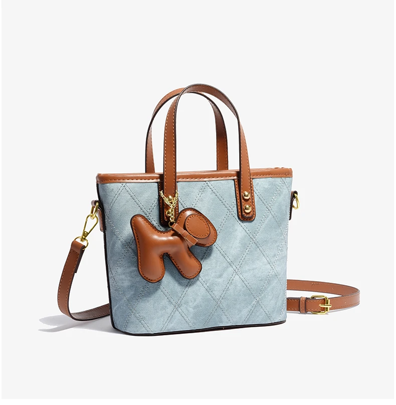 长24高19厚11 时尚女包单肩斜挎包女包轻奢百搭肩包 089蓝