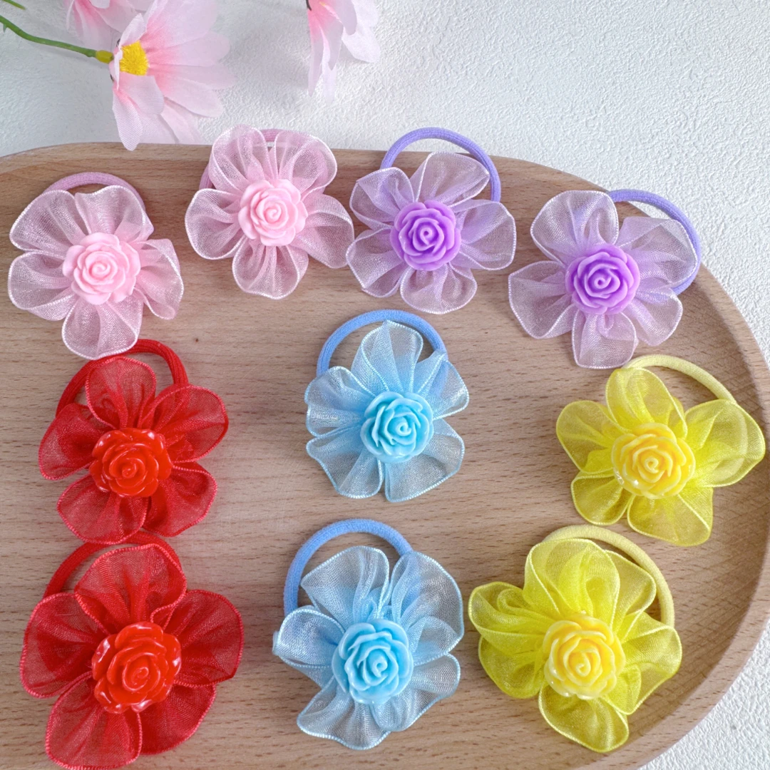 儿童彩色清新头花发绳小女孩扎发圈皮筋宝宝发饰甜美头绳公主