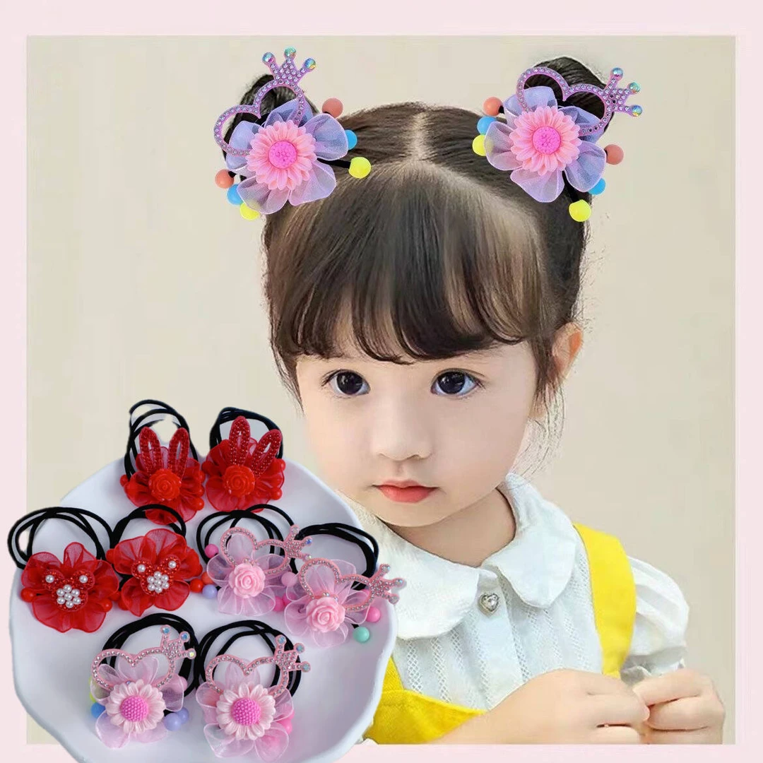 新款爆款儿童头绳扎发牢固可爱小女孩皮筋彩色发饰宝宝哪吒头饰