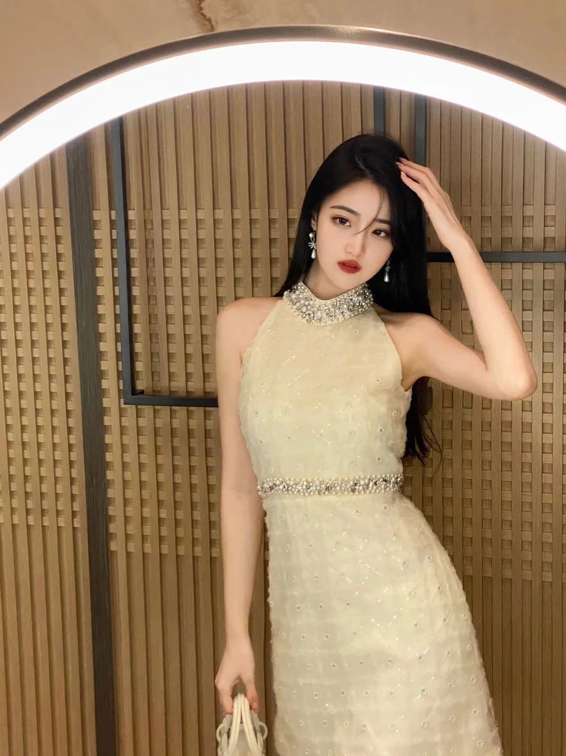 【倾城女神】设计师连衣裙sisi酱璀璨千金裙子