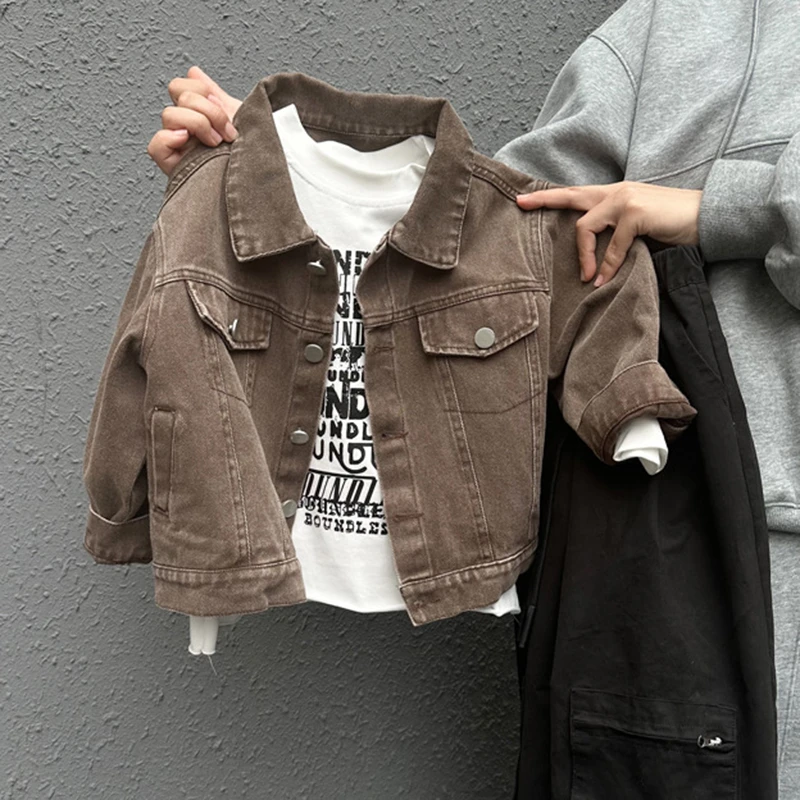 儿童秋装男童外套宽松洋气2024春秋季中大童新款夹克男孩时髦上衣