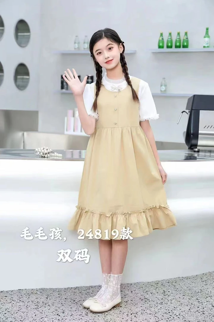 毛毛H~女童时尚休闲连衣裙24819款