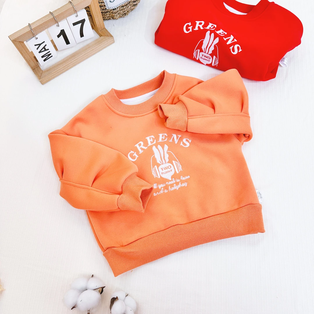 儿童爱听歌的萝卜卫衣上衣秋冬季保暖休闲卫衣男宝女宝Y4611407