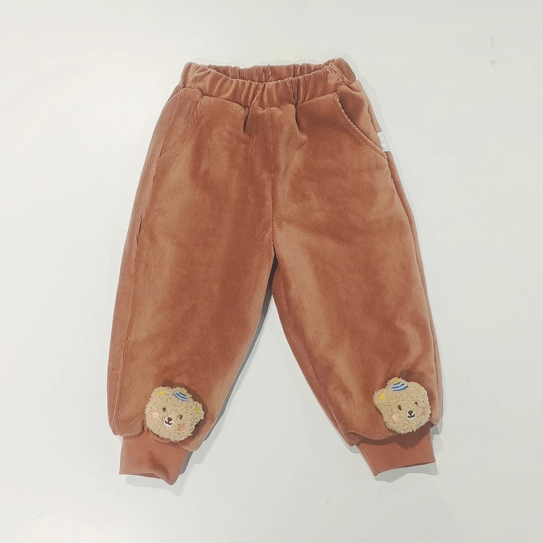 儿童裤子夹棉保暖女中小童可爱熊熊棉裤RQ552