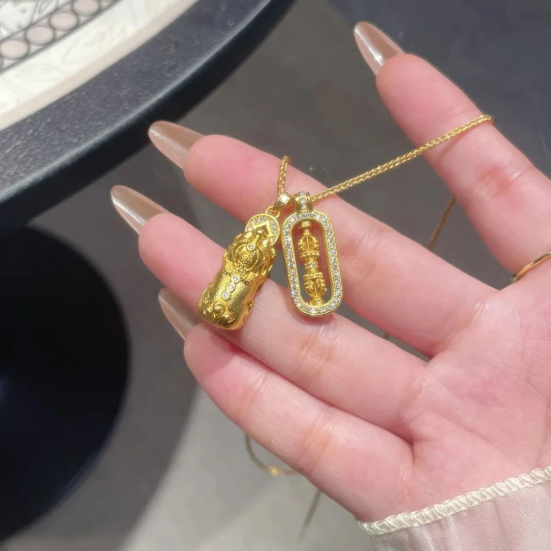 铜合金项链 店长推荐高品质新款金刚杵貔貅吊坠锁骨项链轻奢气质