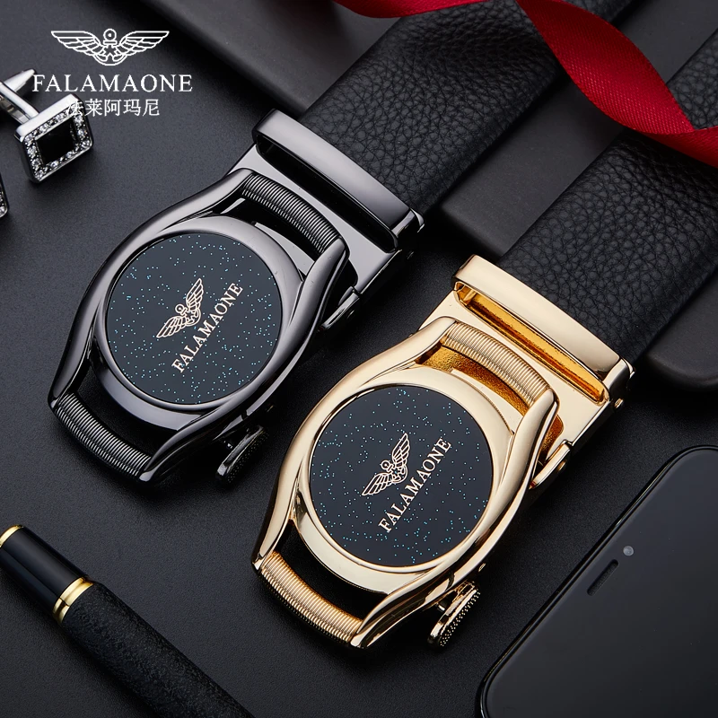 法莱阿玛尼奢侈品牌牛皮男士皮带自动扣裤腰带男友情人节礼物 805