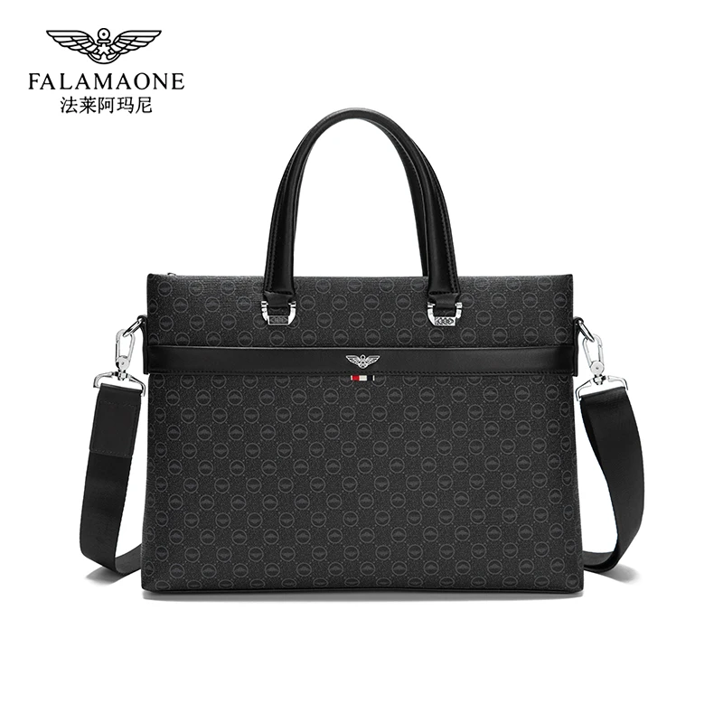 法莱阿玛尼轻奢男包奢侈品高贵上档次男士包商务手提公文包通勤pk