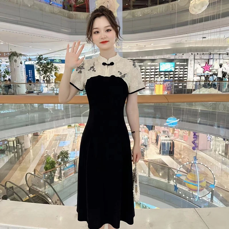 【短款/中长款】连衣裙夏季2025年新款修身显瘦气质短裙9437