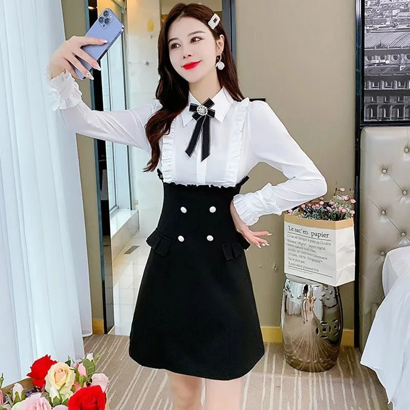 【TW】2025年新款连衣裙小香风减龄拼接显瘦气质裙子女小个子1847