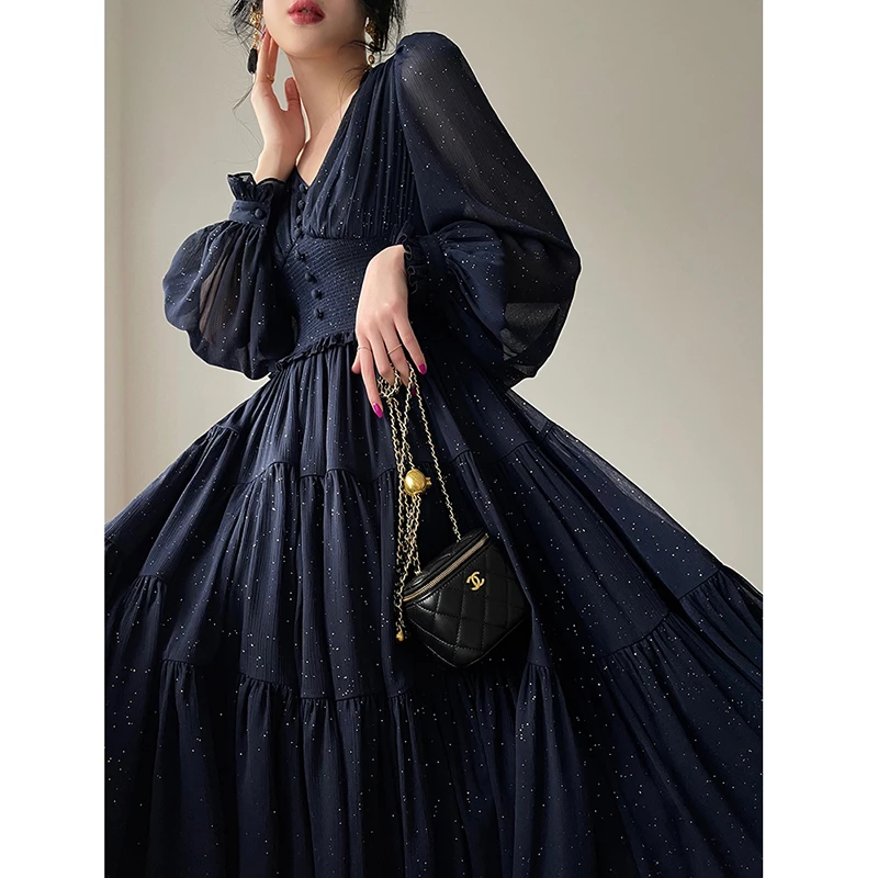 2025夏季新款时尚显瘦百搭遮肉连衣裙Z00432