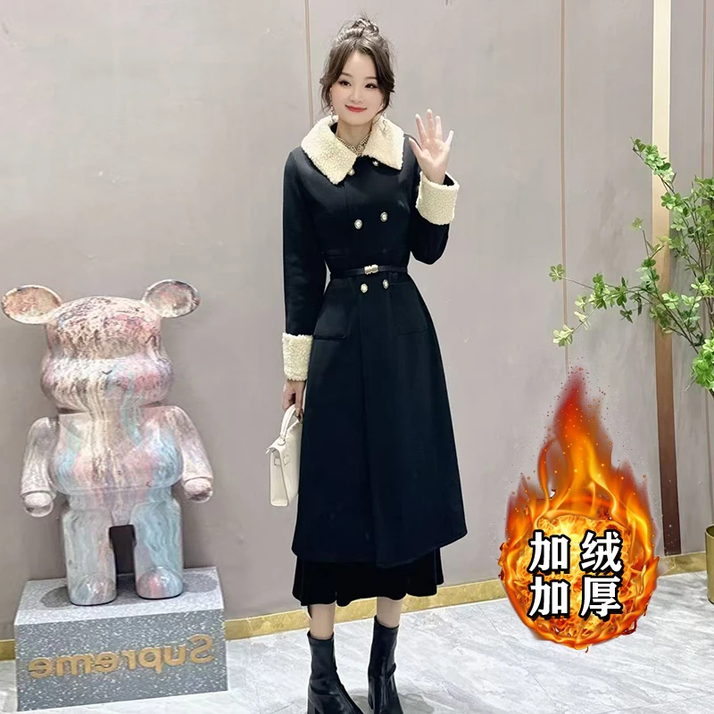 【加绒加厚】法式小香风连衣裙高级感气质秋季裙子6402