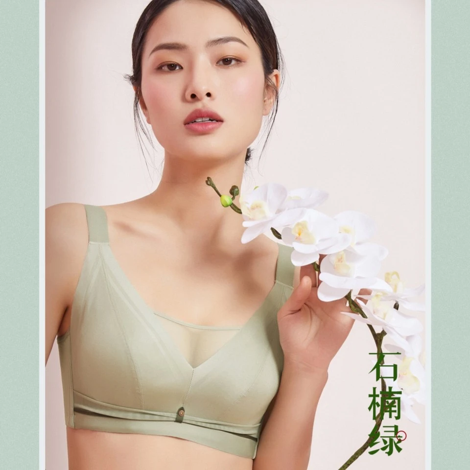 珠密琪6223软钢圈薄款CD杯抹胸内衣大胸显小收副乳聚拢调整型文胸