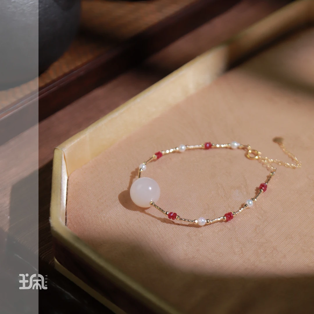 君祝|和田玉*手链*18K金镶嵌LYC24022414多样性发其一