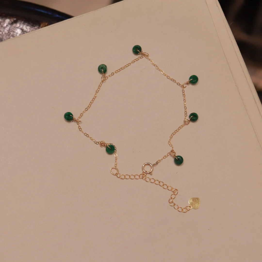 翡翠*凌澌手链*18k金镶嵌FC23022009(多样性发货）