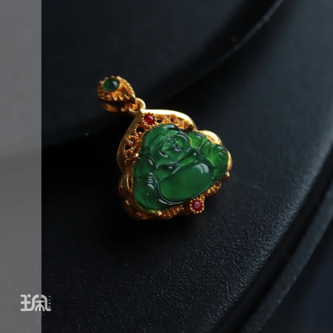 望冬|翡翠*吊坠不含链*18K金镶嵌YAB23071349多样性发其一