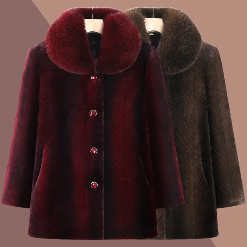 【省心穿搭】奶奶中老年人外套保暖加绒冬装冬季老太太加厚洋气外套