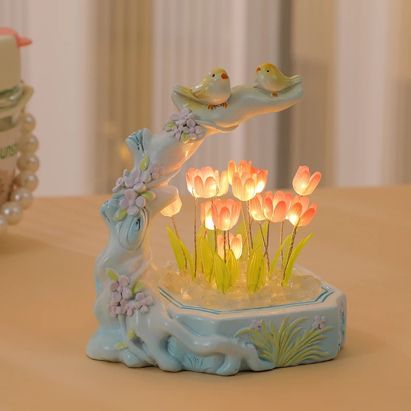 郁金香小夜灯diy手工材料生日礼物女生实用送女朋友闺蜜女孩新年