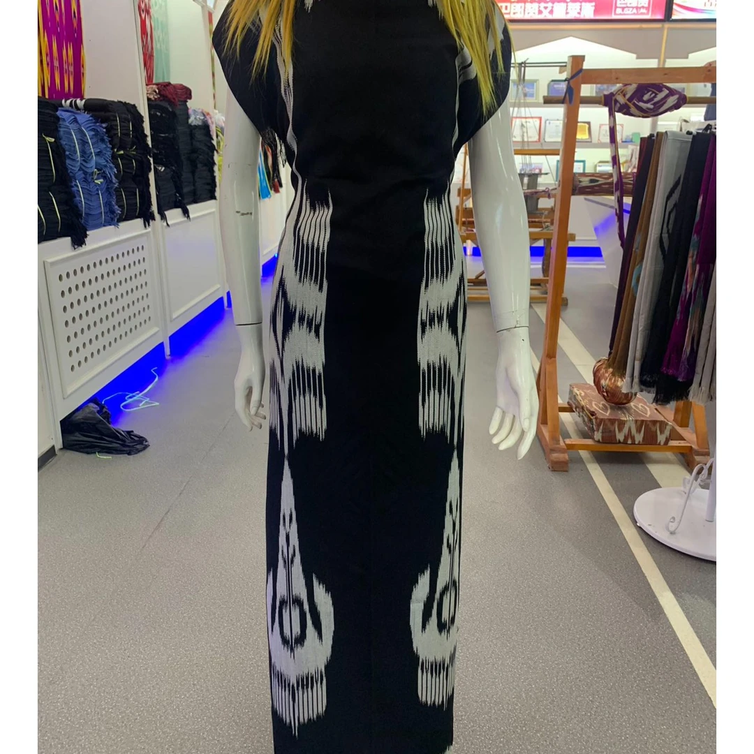 单独发货】巴郎赞新款时尚百搭气质艾德莱斯扎染显瘦棉花围巾