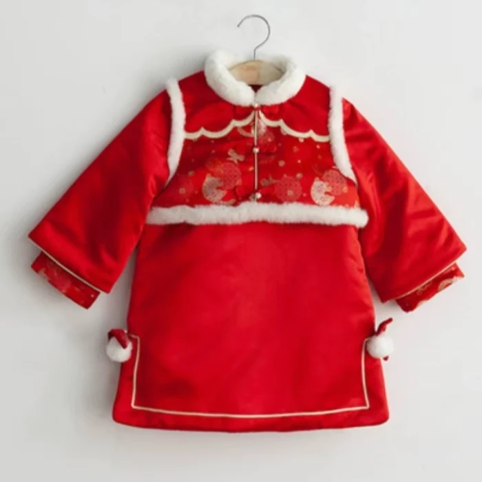 惜韩（085）无球好看年服中国风拜年服女童