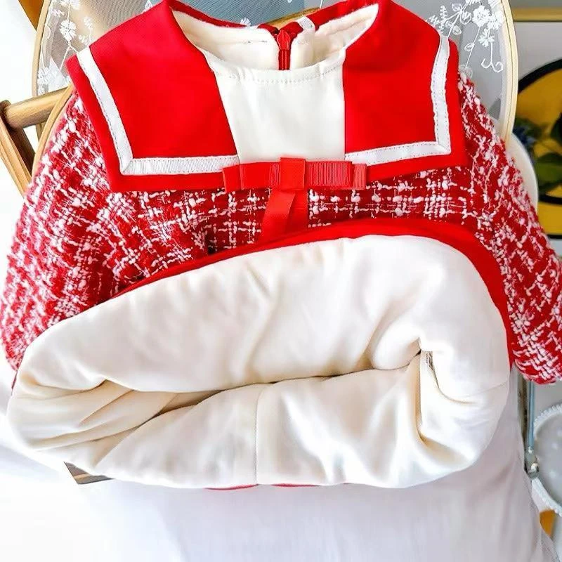 惜韩（141）连衣裙好看秋冬女童洋气加绒