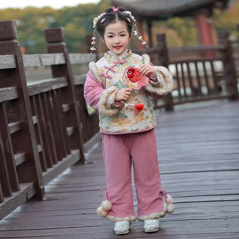 惜韩（271）好看女宝唐装拜年服中国风秋冬