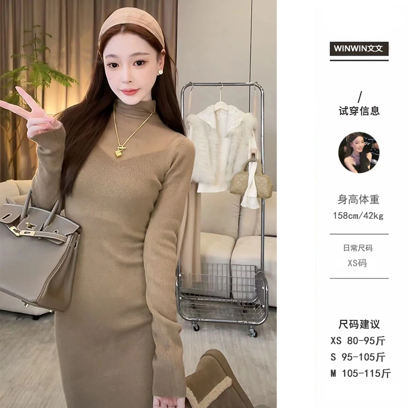 【缪斯少女】文文私服 连衣裙秋冬修身设计感裙子WWD4LYQ6411