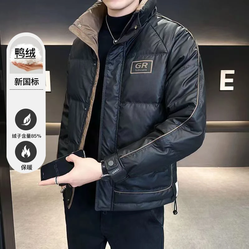 蒙口卓男士加厚刺绣羽绒服外套百搭秋冬季85白鸭绒户外羽绒背心