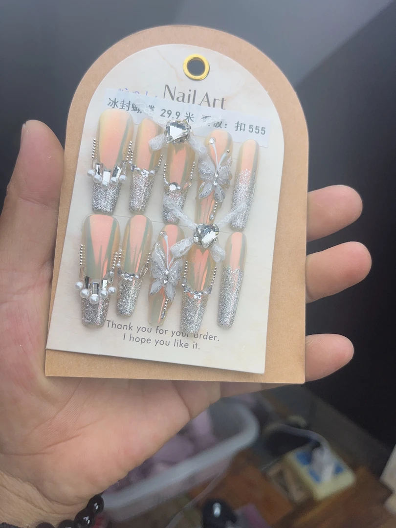 【冰封蝴蝶】定制款纯手工穿戴甲