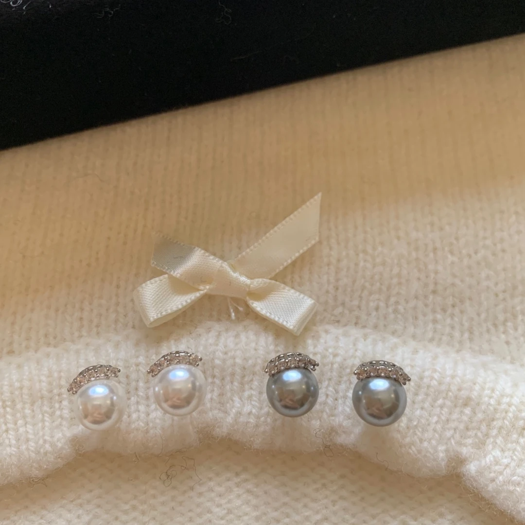 铜合金耳饰 「奥利公主」精致小巧高级感锆石少女925耳环耳夹