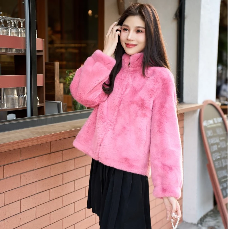 ToyzY24冬季新款气质仿貂毛静奢贵气环保皮草外套女ZC34510850