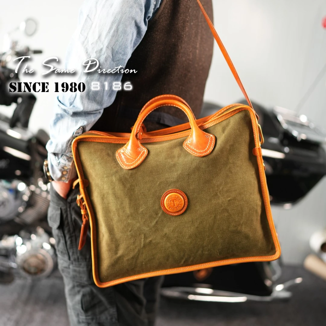 THESAMEDIRECTION经典复古律师公文包斜跨包单肩包男包-8186