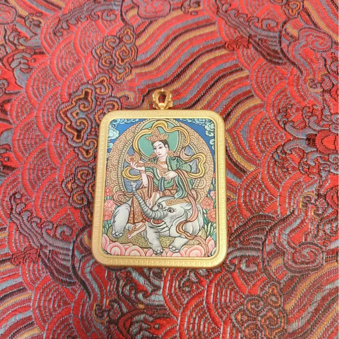 普贤老师-精品手绘唐卡