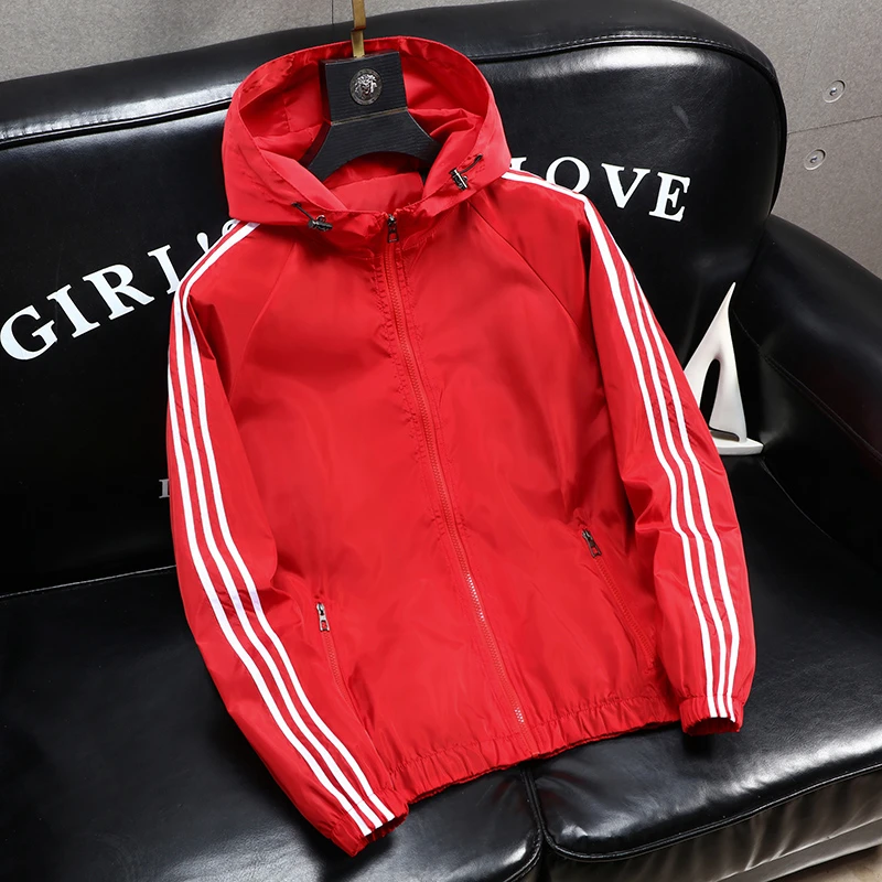 2023秋季男士连帽薄款修身百搭外套春秋户外休闲夹克欧版风韩版