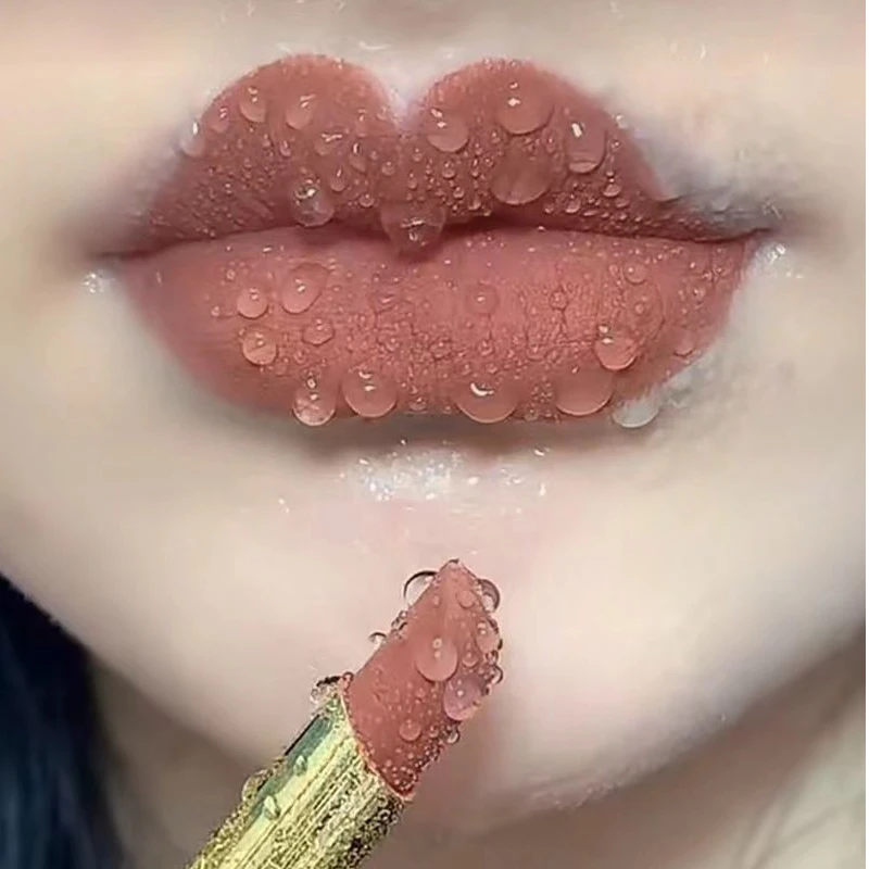 素颜肉桂奶茶色口红吃饭不掉色不沾杯持久防水滋润保湿自然大牌新