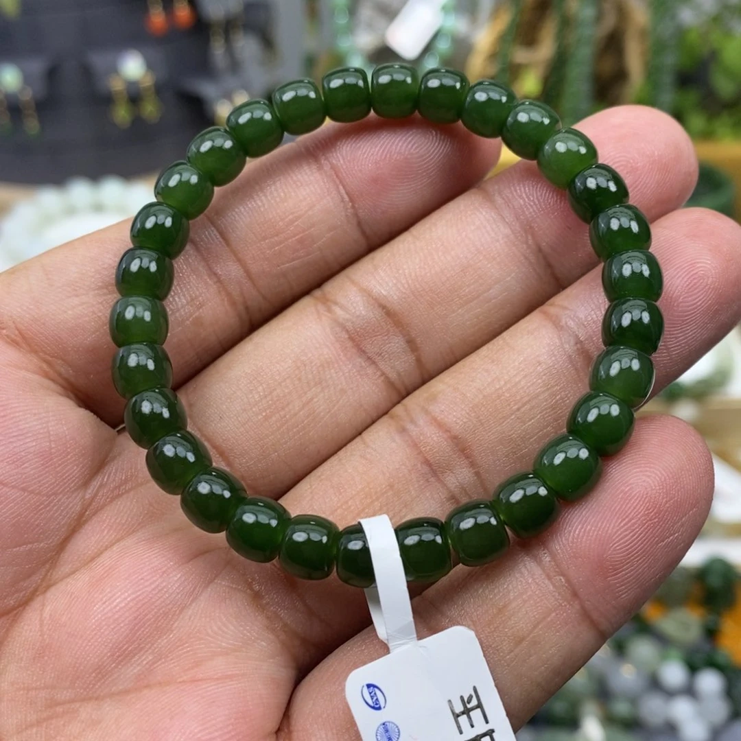 和田玉（碧玉）手链未镶嵌89