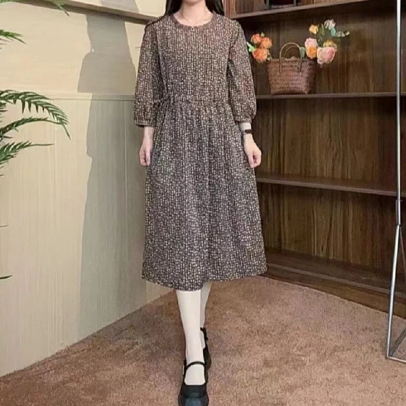 【桃姐宠粉】DJ270时尚休闲连衣裙气质洋气中长款连衣裙女