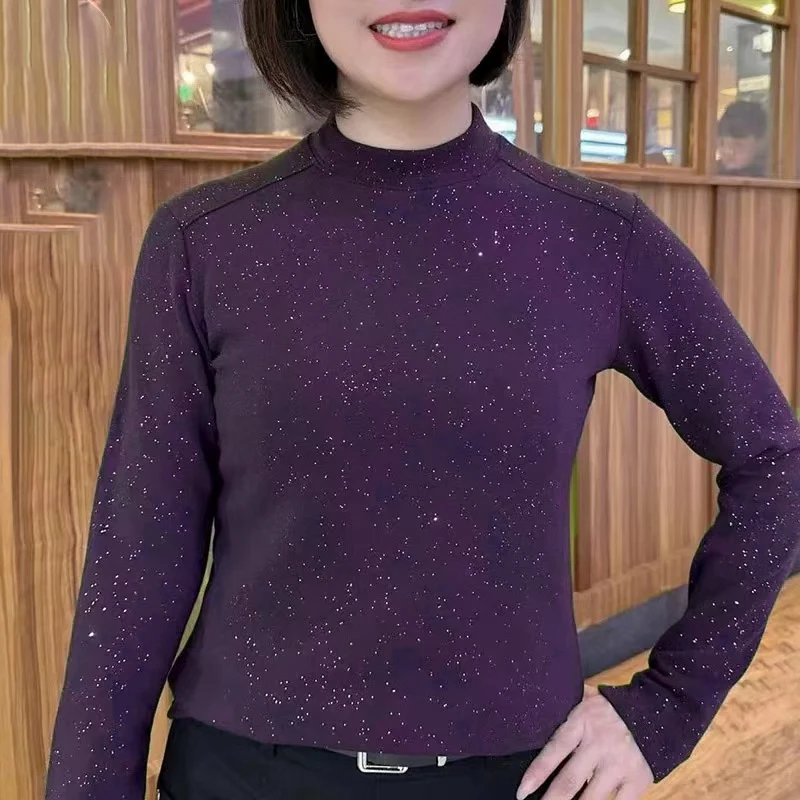 【桃姐宠粉】F165秋冬季时尚百搭气质长袖体恤上衣女