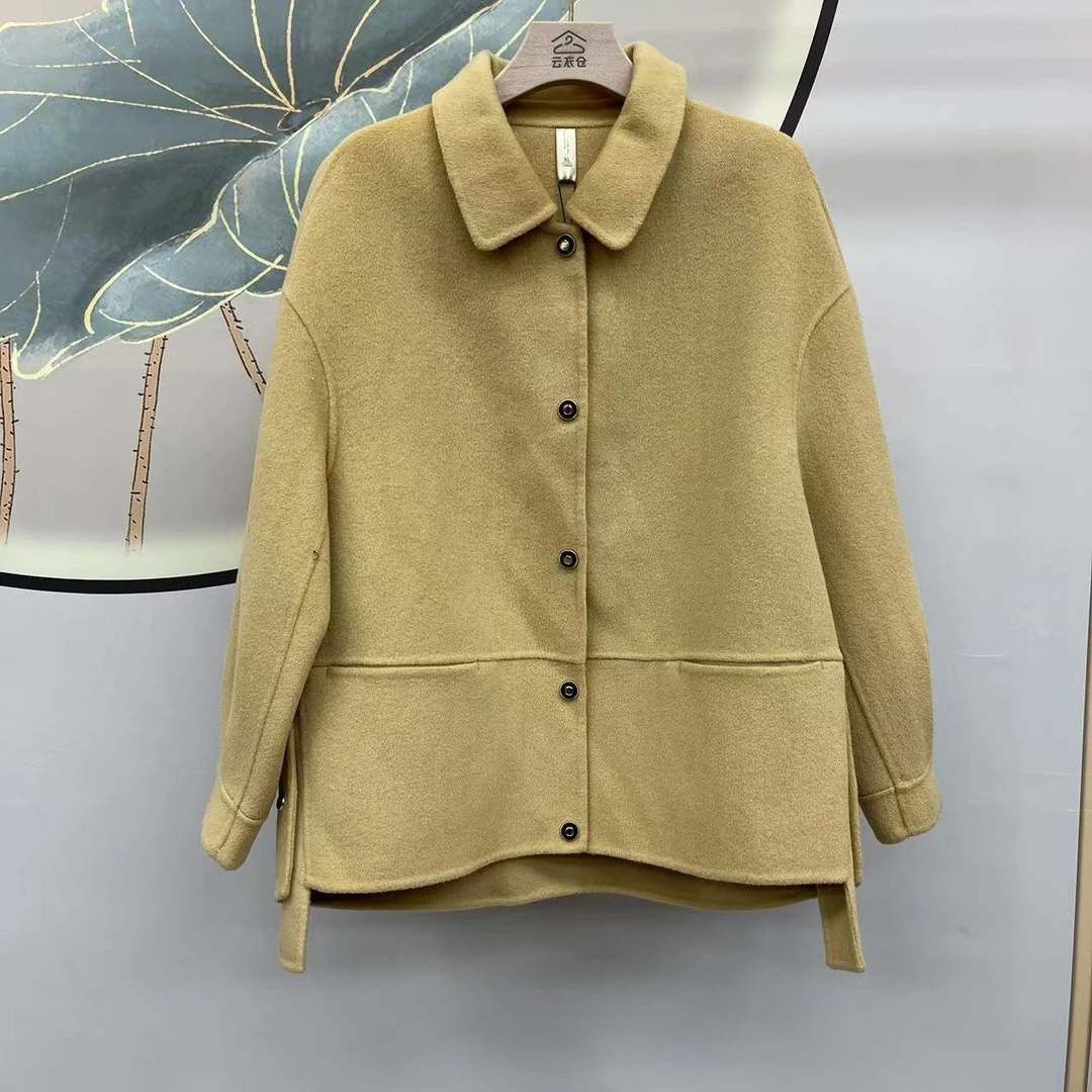 【桃姐宠粉】DJ192秋冬季气质百搭呢子大衣毛呢外套女