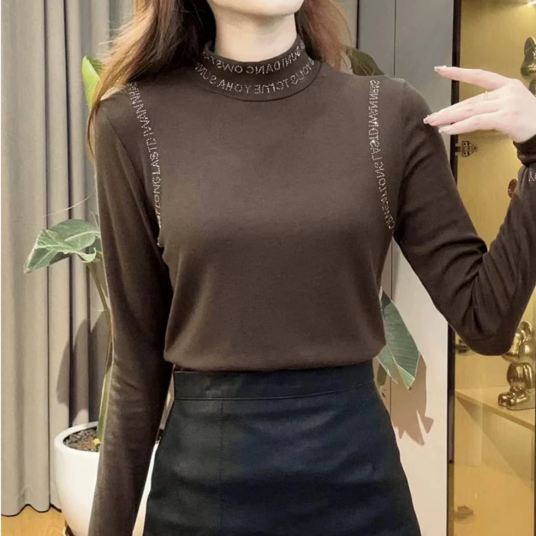 【桃姐宠粉】F346秋季时尚百搭气质长袖体恤上衣女