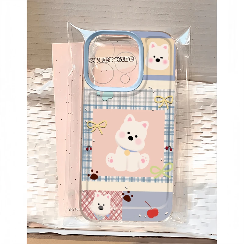 欧克里里欧克里里清新田园西高地太空壳适用苹果16手机壳华为vivo