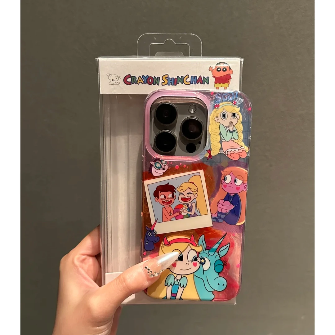 欧克里里ins甜心星蝶适用苹果15/16漩涡手机壳华为oppo小米14vivo