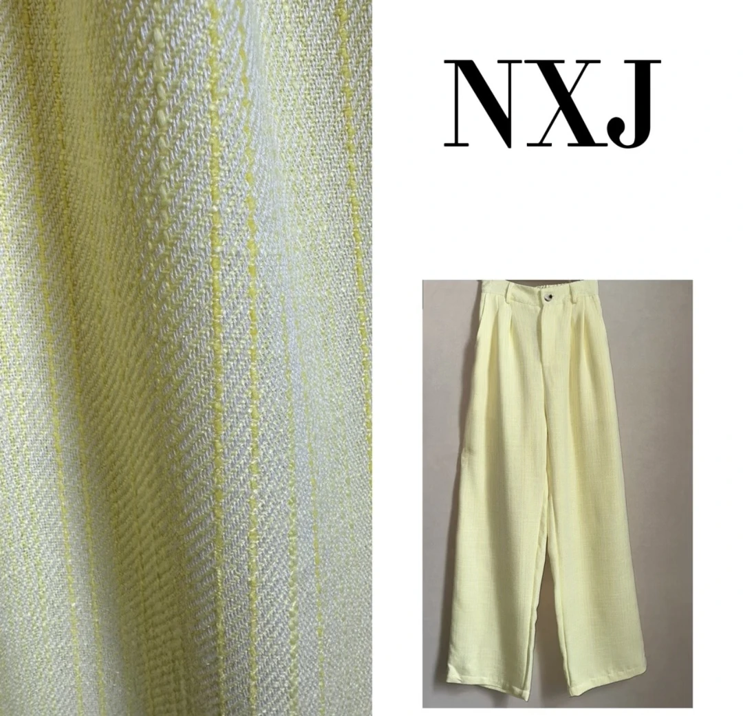 NXJ【欲望之都】微胖大码 欧货小香编织宽松阔腿裤长裤 240511