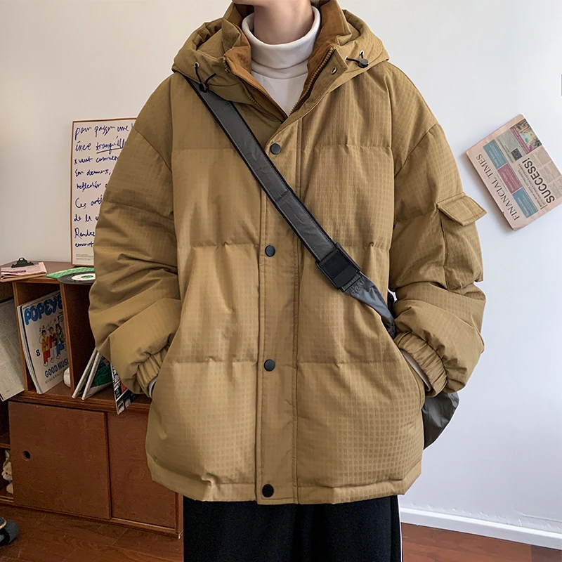 2024新款羽绒服男冬季轻薄青少年潮牌工装九江白鸭绒连帽冬装外套